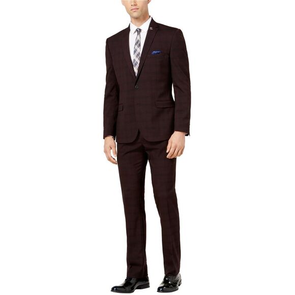Nick Graham Mens Slim-Fit Stretch Two Button Formal Suit, Red, NWT - Picture 1 of 1
